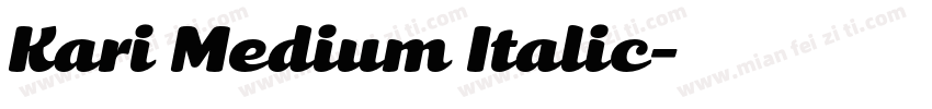 Kari Medium Italic字体转换